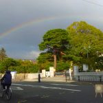 京都大学に架かる虹